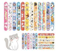 Mienocol 24 PCS Pet Cat Slap Bracelets Wristband Slap Bands,Paw Print Cute kitten Party Snap Band Bracelets for Pet Theme Birthday Party Supplies Classroom Prizes Xmas Gifts