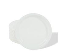 Mienocol 32pcs White Paper Plates,7 inch White Party Plates Tableware Solid Colour Round Dinner Plate for Birthday,Wedding,Picnic, BBQ,Bar,Restaurant and Party Supplies Table Décor