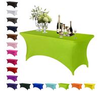 Mienocol Fruit Green Spandex Tablecloths,6FT Stretchable Rectangle Table Cover Washable Tablecloth Universal Patio Elastic TableCover for Kitchen,Event, Wedding, Cocktail Bar Exhibition,Banquet,Party