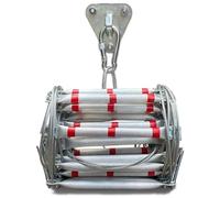 MIEOAEI Multifunctional Aluminum Alloy Emergency Rope Ladder, Reusable Outdoor Portable Fire Ladder, Flame Resistant Wire Rope Ladder For Escape Rescue And Work At Height(Size:15m/49ft)