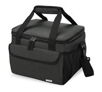 MIER Large Lunch Bag for Men Adult Insulated Lunch Box Cool Bags with Shoulder Strap Leakproof Lunch Cooler with Multiple Pockets for Work, Picnic, Travel, Camping (Grey, 13L)