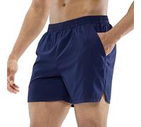 MIER Men's Running Shorts Quick Dry Athletic Gym 5 Inch Shorts with Pockets, Lightweight, Breathable, Navy Blue, XL