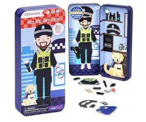 mierEdu Magnetic Game Box Policeman - Promotes Motor Skills & Imagination | Perfect for Home & On the Go | Magnetic Dressing Game for Children from 3 Years
