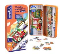 mierEdu Magnetic Game Box Trains - Magnetic Building Blocks & Magnetic Game for Children from 3 Years, Educational Game & Travel Game - Promotes Motor Skills & Imagination, Toy for On the Go