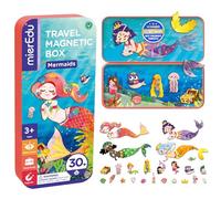 mierEdu Magnetic Mermaid Game Box: Promotes Imagination & Concentration, Ideal Travel Game with 2 Scenes and 36 Magnets, Ages 3+