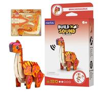 mierEdu - Soundwunder 3D Puzzle Brachiosaurus - Interactive 3D Puzzle with Sound Module - Educational Toy for Children from 6 Years, Easy to Assemble