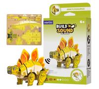 mierEdu - Soundwunder 3D Puzzle Stegosaurus - Interactive 3D Puzzle with Sound Module - Educational Toy for Children from 6 Years, Easy to Assemble