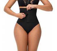 Mieya® High Waist Shapewear Tummy Control Thong, Seamless Body Shaper for Women, Front Hook Compression Underwear Panties, Shaping Brief High Waisted Support Knickers