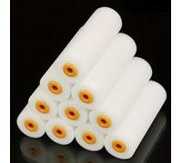 MIFAH 10 X 4 INCH Mini Paint Roller Covers, Foam Paint Rollers, Suitable for All Flat Surfaces Such As Kitchen Cabinets, Doors, Tables, Woodwork Gloss, Varnish Sleeves Smooth Finishing (Pack of 10)