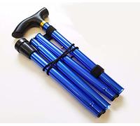 MIFAH LIGHTWEIGHT WALKING STICK, DURABLE, FOLDABLE ALUMINIUM ALLOY ELDERLY WALKING STICK CANE (Blue)