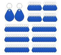 MIFARE Classic 1K Keyfobs, ISO14443A 13.56MHZ RFID IC Key Fob RFID Tag M1 Access Control Key Card for Entry Access Control System (Blue,100pcs)