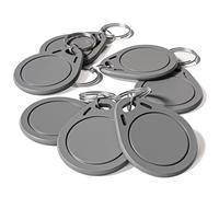 Mifare Ultralight C ULC Keyfobs NFC Key Fobs RFID Token Key Cards, 13.56MHz Contactless Ticket IC MF0ICU2 Gray RFID Key Fob Compatible with Upgraded SAFLOK, KABA, ONITY & Salto Locks - Pack of 10