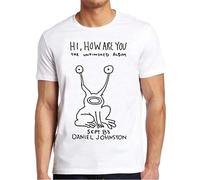 MIFCDBALE Hi How are You Johnston As Worn by 80s Retro T Shirt 2899 Colour3 White