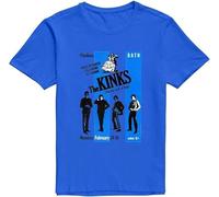 MIFCDBALE Men's Pre Cotton The Kinks T-Shirt Size Men's Sapphire