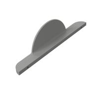 Mifeiwukawa Aluminum Alloy Half Circle Cabinet Knobs Semi Circle Wardrobe Drawer Pulls Decorative Multi Color Cupboard Door Handles (Dark Grey)