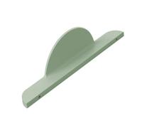 Mifeiwukawa Aluminum Alloy Half Circle Cabinet Knobs Semi Circle Wardrobe Drawer Pulls Decorative Multi Color Cupboard Door Handles (Green)