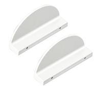 Mifeiwukawa Half Circle Cabinet Pulls Aluminum Alloy Cupboard Handles Colorful Drawer Knobs Wardrobe Levers for Childrens Room Door (White)