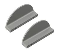 Mifeiwukawa Half Circle Cabinet Pulls Aluminum Alloy Cupboard Handles Colorful Drawer Knobs Wardrobe Levers for Childrens Room Door (Dark Grey)