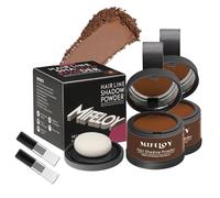 MIFELOY 2 Pack Root Cover Up Powder, Touch Up Hair Color for Grey, Roots Concealer for Beard Line Eyebrow, Roots Coverage Powder for Thinning Grays Hairline, Instantly Conceals Hair Loss, Medium Brown