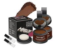 MIFELOY 2 Pack Root Touch Up Powder, Cover Up Hair Color for Grays, Root Coverage for Women Men, Roots Concealer for Beard Line Eyebrow, Instantly Shadow Powder for Thinning Grey Hairline, Dark Brown