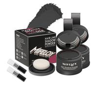 Mifeloy 2 Pack Root Touch Up Shadow Powder, Gray Hair Cover Up, Women Color Root Coverage Powder for Thinning Grey Hairline, Men Instantly Concealer Hair Loss Beard Line Eyebrow, Black