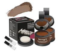 MIFELOY 2 Set Root Cover Up Powder, Medium Brown, Touch Up Hair Color for Grey, Coverage Powder for Thinning Grays Hairline, Concealer for Beard Line Eyebrow, Instantly Conceals Hair Loss