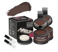 MIFELOY 2 Set Root Cover Up Powder, Red Brown, Touch Up Hair Color for Grey, Instantly Coverage Dye for Thinning Grays Hairline, Roots Concealer for Beard Line Eyebrow, Shadow Conceals Hair Loss