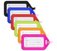 Mifflin - Luggage Tags for Suitcases - Mix, 6 PK - TSA Approved Travel Tags for Luggage - Bulk Baggage Identifier - Suitcase Labels for Airline Travel, Backpack & Cruise Accessories