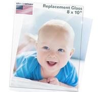 MIFFLIN-USA - Picture Frame Glass Replacement Sheets - 8x10 inch, Crystal Clear, 2 Pack - 8 by 10 Real High Definition Photo Frame Glass Sheet Cover