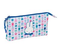 MIFFY BUNNY - Triple Pencil Case, Children's Pencil Case, Ideal for School Age Children, Comfortable and Versatile, Quality and Resistance, 22 x 3 x 12 cm