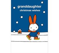 Miffy Christmas Card Granddaughter Ice Skating Rabbit - Cute Festive Card