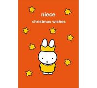 Miffy Christmas Card Niece Rabbit Stars Wishes - Cute Festive Xmas Card
