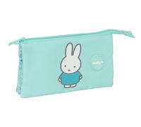 MIFFY FRIENDS - Triple Pencil Case Easy Cleaning, Children's Pencil Case, Ideal for School Age Children, Comfortable and Versatile, Quality and Resistance, 22 x 3 x 12 cm, baby blue, M, Casual