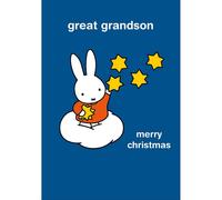 Miffy Great Grandson Christmas Card Cute Bunny Reach For Stars Xmas Greetings