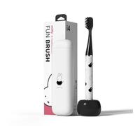 Miffy i4 Slim Sonic Electric Toothbrush Ultra Slim Thin Rechargeable Ultrasonic Smart Tooth Brush Free Petite Travel Case & Ceramic Holder Dock for Travel & Home, IPX7 Waterproof (White)
