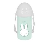 MIFFY MENTA - Automatic Opening Bottle, with Straw, Water Bottle, BPA-Free, with Shoulder Strap, Comfortable and Lightweight, 500 ml, 7.5 x 19.5 cm, Mint Colour, Mint, Estándar, Casual
