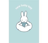 Miffy New Baby Card Boy Congratulations - Fun Illustrated Greeting Card