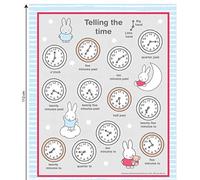 Miffy Telling The Time Panel 100% Cotton Print Fabric