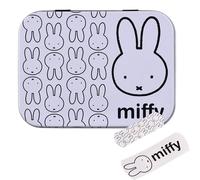Miffy The Cute Bunny Flexible Plasters in Metal Tin Box, Waterproof & Breathable First Aid Plasters for Kids & Adults, Latex-Free, Hypoallergenic, Easy Removal & Skin-Friendly, Two Sizes, 24 Plasters