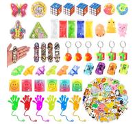 MIFKLMV 100PCS Party Bag Fillers for Kids,Birthday Party Favours Toy Box Toys Assortment Toys Classroom Prizes Rewards, Party Favour Toy Assortment for Kids Gifts -mit Sticker