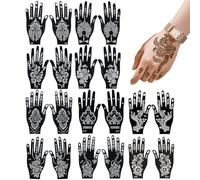 MIFKLMV 20 Sheets Henna Tattoo Stencils, Henna Tattoo Stencils Kit for Adults Arabian Temporary Hand and Body Art Temporary Tattoo Stickers