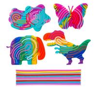 MIFKLMV 4 Pcs Sensory Board Set, Silicone Fidget Toys, Sensory Activity Board Quiet Fidget Toys Special Shape Sensorys Boards for Gifts and Relief Stress
