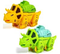 MIFKLMV Baby Toy Cars, Press Type Toy Car, 2-Piece Dinosaur Toys, Press and Go Toddler Toy for Toddlers 1-3 Baby Toys 12-18 Months Gifts for 1 2 3 Year Old Boys Girls