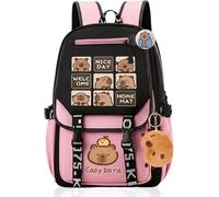 MIFKLMV Capybara Backpack Children's School Bookbag Travel Rucksack Capybara School BagLarge Capacity Travel Rucksack Student School Bookbag for Kids Boys Girls -C