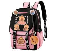 MIFKLMV Capybara Backpack Children's School Bookbag Travel Rucksack Large Capacity Travel Rucksack Student School Bookbag for Kids Boys Girls-B