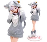 MIFKLMV Emili-a Action Figure, Re,Zero, Starting Life in Another World, Anime Figure Toys Collectible Model, 8.2 Inch Pvc Figurines Wearing Catwoman Costumes, Collectible Gift for Anime Fans
