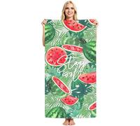 MIFKLMV Extra Large Beach Towel, Quick Dry Microfibre Printed Beach Towels, Super Absorbent Beach Towel, Sand Free Microfiber Towels for Swim Yoga Pool Beach Accessories, 160x80cm, Watermelon