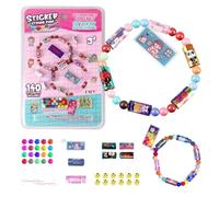MIFKLMV Friendship Bracelet Making Kit, 140 Mini Holographic Stickers| 2 Pendants| 2 Friendship Bracelets, Reusable Collectible Toy, DIY Sticker Jewelry Kit School Prize Party Favors