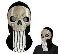 MIFKLMV Halloween Horror Scream Mask, Ghost Face Mask Latex Horror Creepy Face Mask Halloween Costume Carnival Cosplay Party Props Covering for Kids & Adults