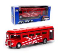 MIFKLMV London Bus Diecast Model Double Decker Red Bus 1:70 Scale Pull-Back Buses Model Alloy Diecast Toy Vehicles Taxi Toys Metal Die Cast Free Wheeling Toy Birthday Gifts for Kids